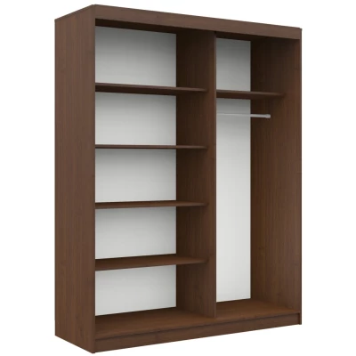 Prostorná šatní skříň 150 cm VALESTRA - wenge / dub sonoma