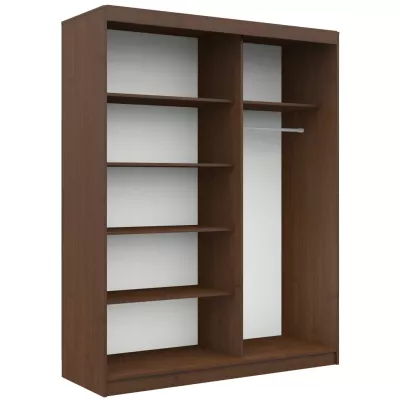 Prostorná šatní skříň 150 cm VALESTRA - wenge / dub sonoma