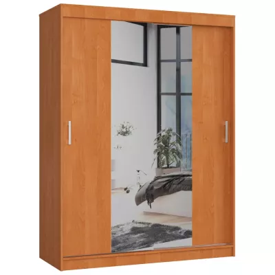 Prostorná šatní skříň 150 cm VALESTRA se zrcadly - olše