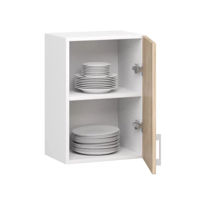 Horní kuchyňská skříňka TRIVORA - šířka 40 cm, bílá / dub sonoma