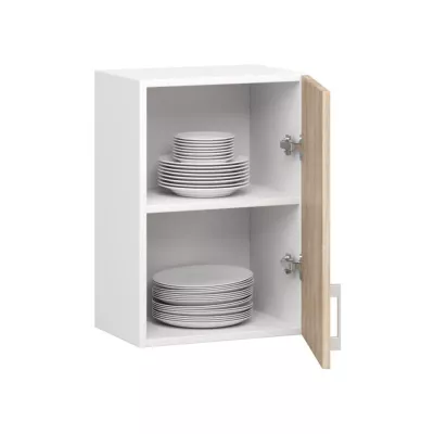 Horní kuchyňská skříňka TRIVORA - šířka 40 cm, bílá / dub sonoma