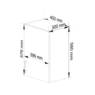 Horní kuchyňská skříňka TRIVORA - šířka 40 cm, bílá / dub sonoma