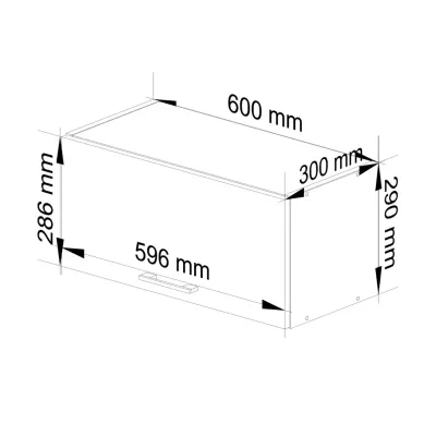 Digestořová skříňka 60 cm VERMINA - bílá