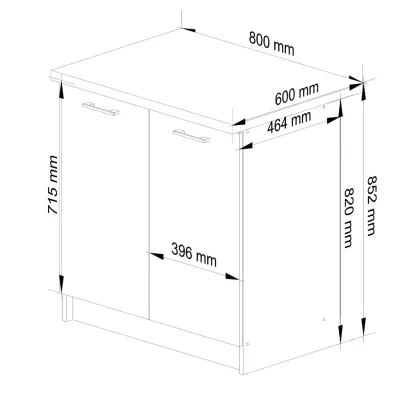 Dolní kuchyňská skříňka 80 cm VERMINA - bílá