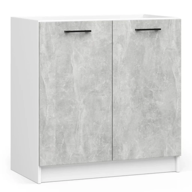 Dřezová skříňka 80 cm VERMINA - bílá / beton