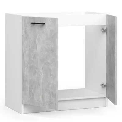 Dřezová skříňka 80 cm VERMINA - bílá / beton