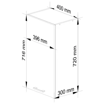 Horní kuchyňská skříňka 40 cm VERMINA - bílá