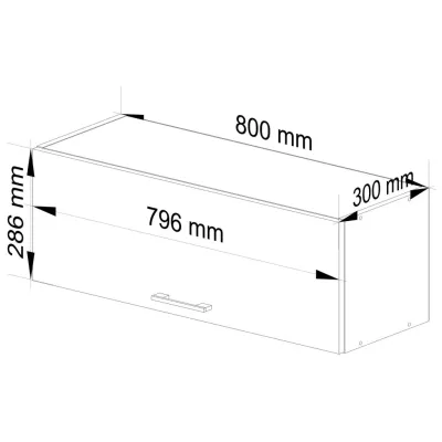 Horní skříňka s výklopnými dvířky 80 cm VERMINA - bílá