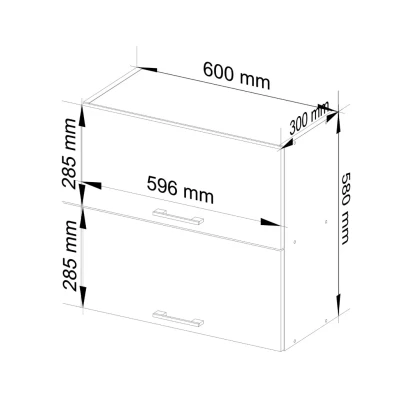 Horní závěsná kuchyňská skříňka 60 cm VERMINA - bílá
