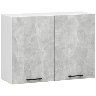 Závěsná kuchyňská skříňka 80 cm VERMINA - bílá / beton