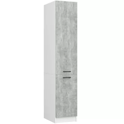 Vysoká kuchyňská skříň 40 cm VERMINA - bílá / beton