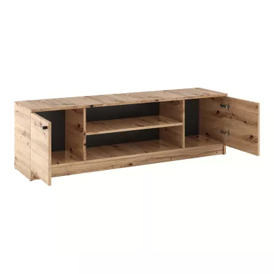 Televizní stolek s dvířky GIDOEN - dub artisan