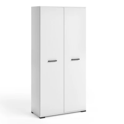Šatní dvoudveřová skříň 90 cm KLENRI  - bílá