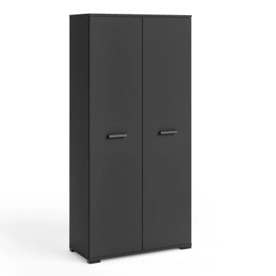 Šatní dvoudveřová skříň 90 cm KLENRI  - černá