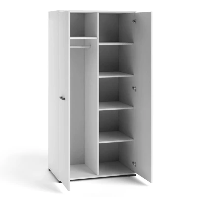 Šatní dvoudveřová skříň 90 cm KLENRI  - černá