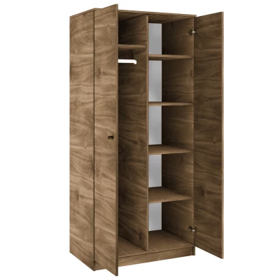 Dvoudveřová šatní skříň 80 cm MIRIEL - brandy castello