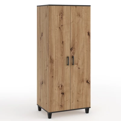 Dvoudveřová šatní skříň 80 cm NAIRI - dub artisan