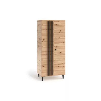 Dvoudveřová skříň s lamelami 80 cm WARDOX - dub artisan