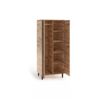 Dvoudveřová skříň s lamelami 80 cm WARDOX - dub artisan