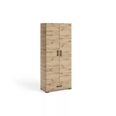 Vysoká dvoudveřová skříň 80 cm KLENRI - dub artisan