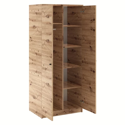 Dvoudveřová skříň 80 cm GIDOEN - dub artisan