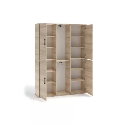 Prostorná šatní skříň se zrcadlem 150 cm AUREVIA - dub sonoma