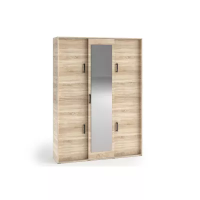 Prostorná šatní skříň se zrcadlem 150 cm AUREVIA - dub sonoma