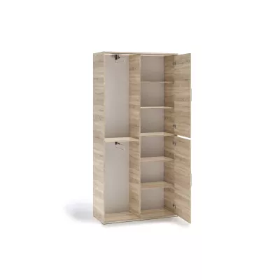 Šatní skříň se zrcadlem 100 cm AUREVIA - dub sonoma