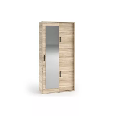 Šatní skříň se zrcadlem 100 cm AUREVIA - dub sonoma