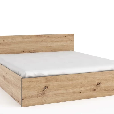 Manželská postel s úložným prostorem 160X200 NAIRI - dub artisan