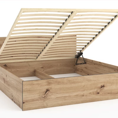 Manželská postel s úložným prostorem 160X200 NAIRI - dub artisan
