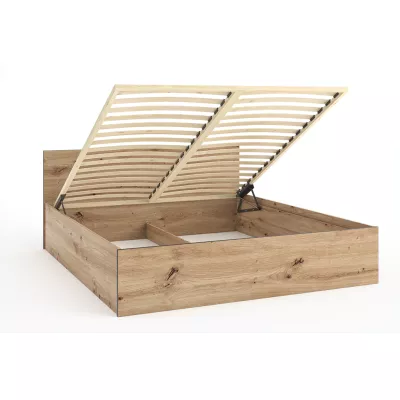 Manželská postel s úložným prostorem 160X200 NAIRI - dub artisan