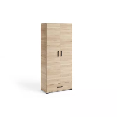 Vysoká dvoudveřová skříň 80 cm KLENRI - dub sonoma