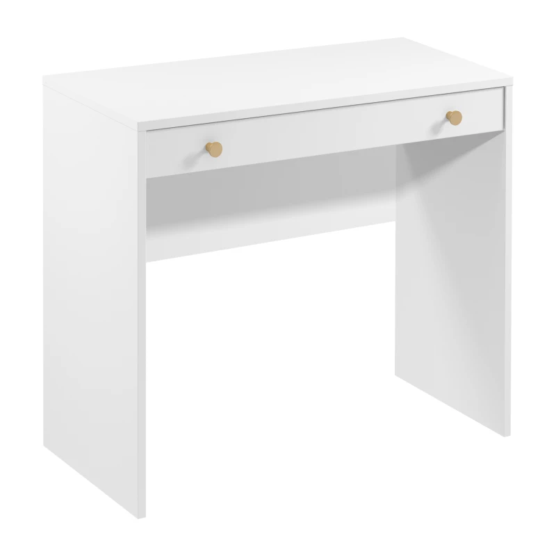 Toaletní stolek SILVA - bílý / zlatý