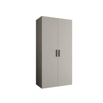 Prostorná šatní skříň HELMA 1 100 cm - kašmír / černé úchyty