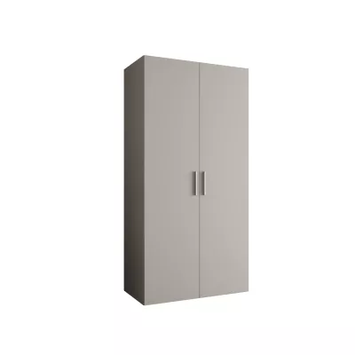 Prostorná šatní skříň HELMA 1 100 cm - kašmír / stříbrné úchyty