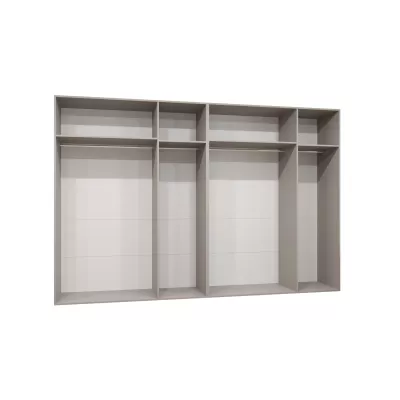 Šatní skříň se zrcadly HELMA 2 300 cm - černá / stříbrné úchyty