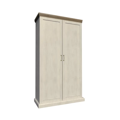 Dvoudveřová šatní skříň 97 cm ELDOR - borovice nordická / divoký dub