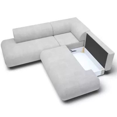 Rozkládací sedačka s úložným prostorem SURREY 2 - světle šedá, levý roh