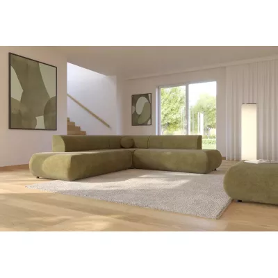 Rozkládací sedačka s úložným prostorem SURREY 2 - khaki, levý roh