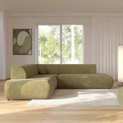 Rozkládací sedačka s úložným prostorem SURREY 2 - khaki, levý roh