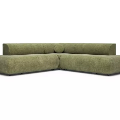 Rozkládací sedačka s úložným prostorem SURREY 2 - khaki, levý roh