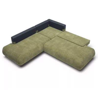 Rozkládací sedačka s úložným prostorem SURREY 2 - khaki, levý roh