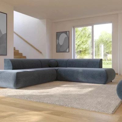 Rozkládací sedačka s úložným prostorem SURREY 2 - modrá, levý roh