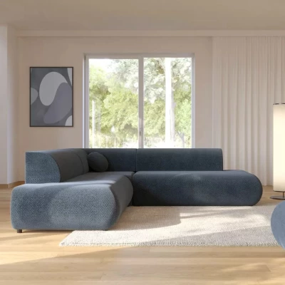 Rozkládací sedačka s úložným prostorem SURREY 2 - modrá, levý roh