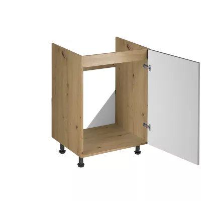 Jednodveřová dřezová skříňka VALEN - šířka 60 cm, dub artisan / šedobéžová
