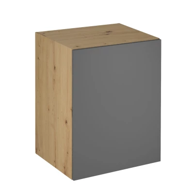Horní hluboká kuchyňská skříňka VALEN - šířka 60 cm, dub artisan / šedá