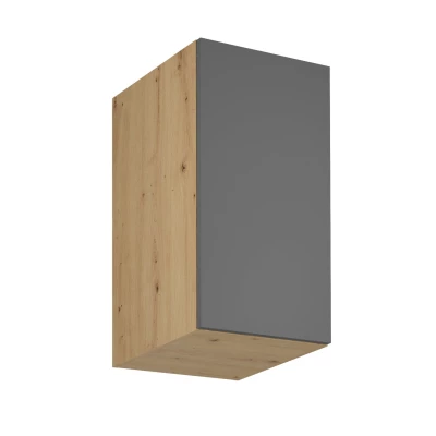 Horní hluboká kuchyňská skříňka VALEN - šířka 40 cm, dub artisan / šedá