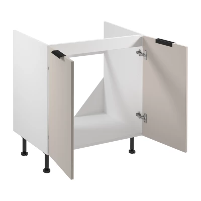 Dolní dřezová skříňka SALERNO - šířka 80 cm, bílá / béžová