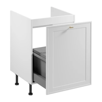 Dřezová skříňka SALERNO - šířka 60 cm, bílá + koše na odpad ZDARMA